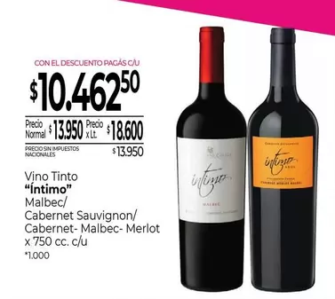 XL - Vino Tinto "Intimo"