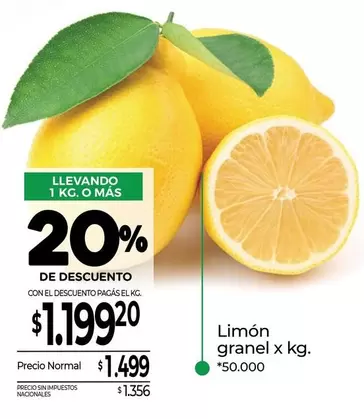 X$ - Limón granel