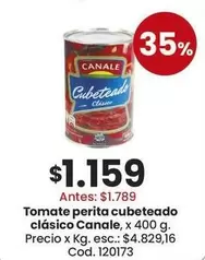 Canale - Tomate perita cubeteado clásico