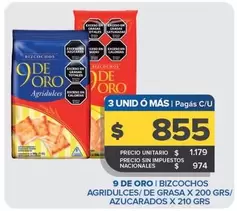 9 De Oro - Bizcochos Agridulces