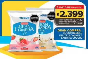 Gran Compra - Yogur Bebible Frutilla