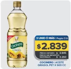 Cocinero - Aceite Girasol Pet