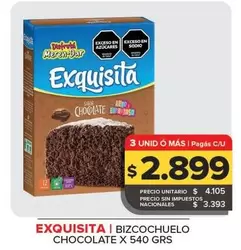 Exquisita - Bizcochuelo Chocolate