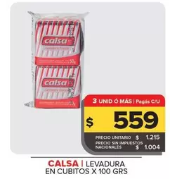 Calsa - Levadura en cubitos