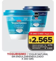 YOGUR NATURAL SIN ENDULZAR/ENDULZADO