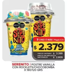 Serenito - Postre Vainilla Con Rocklets