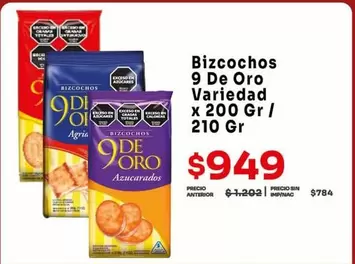 9 de oro - Bizcochos