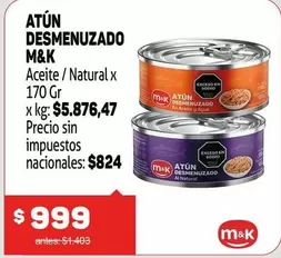 M&K - ATÚN DESMENUZADO