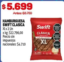Swift - HAMBURGUESA CLASICA XL