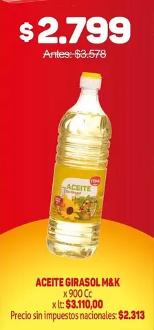 M&K - ACEITE GIRASOL
