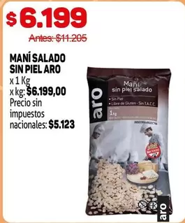 Aro - MANÍ SALADO SIN PIEL ARO