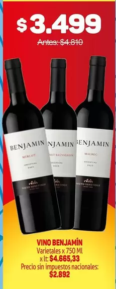 Benjamin - Vino Varietales