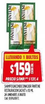 Pantene - SHAMPOO/ACONDICIONADOR RESTAURACION SACHET x 10 ML