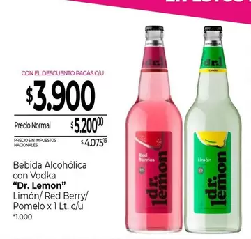 Dr. Lemon - Bebida Alcohólica con Vodka