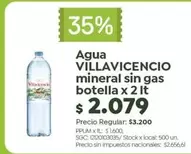 Villavicencio - Agua mineral sin gas botella