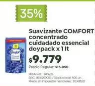 Comfort - Suavizante concentrado cuidado esencial doypack