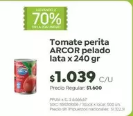 Arcor - Tomate perita pelado lata