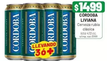 Córdoba - Cerveza rubia clásica lata 473 cc.