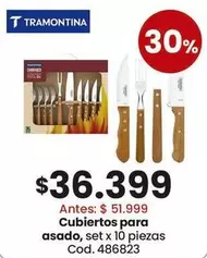 Tramontina - Cubiertos para asado, set x 10 piezas Cod. 486823