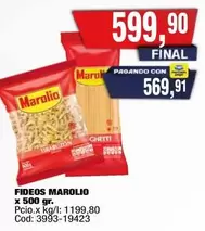 Marolio - FIDEOS MAROLIO x 500 gr. Cod: 3993-19423