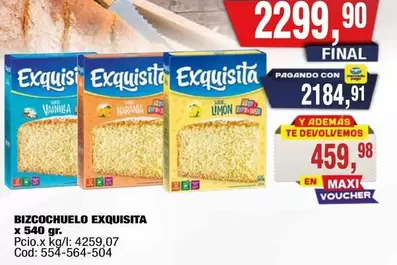 Exquisita - Bizcochuelo