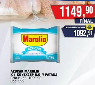 Marolio - AZUCAR X 1 KG