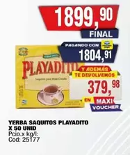 Playadito - YERBA SAQUITOS PLAYADITO