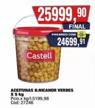 Castell - ACEITUNAS D.NICANOR VERDES