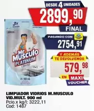 Platinum - LIMPIADOR VIDRIOS M.MUSCULO VID.MULT.