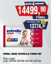 Estrella - PAÑAL BEBE PREM HIP