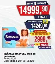 Babysec - PA	ilde{N}ALES BABYSEC mes de consumo