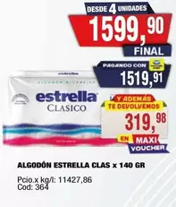 Estrella - ALGODÓN CLAS x 140 GR