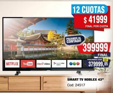 Noblex - SMART TV NOBLEX 43" Cod: 24517