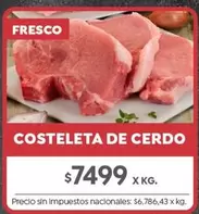 X$ - COSTELETA DE CERDO