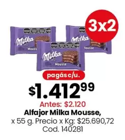 Milka - Alfajor Mousse