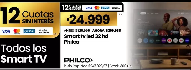 Philco - Smart tv led 32 hd