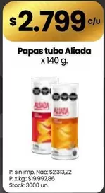 X$ - Papas tubo