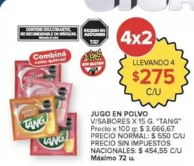 Tang - JUGO EN POLVO V/SABORES