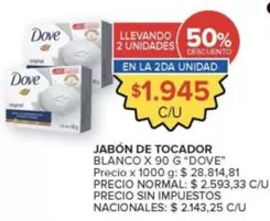 Dove - JABÓN DE TOCADOR BLANCO