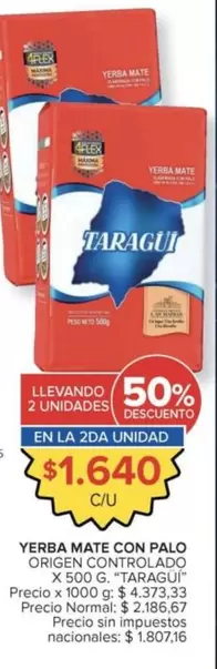 X$ - YERBA MATE CON PALO