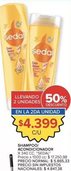 Sedal - Shampoo/Acondicionador