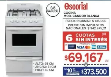 Escorial - COCINA MOD. CANDOR BLANCA