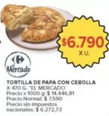 X$ - Tortilla de Papa con Cebolla