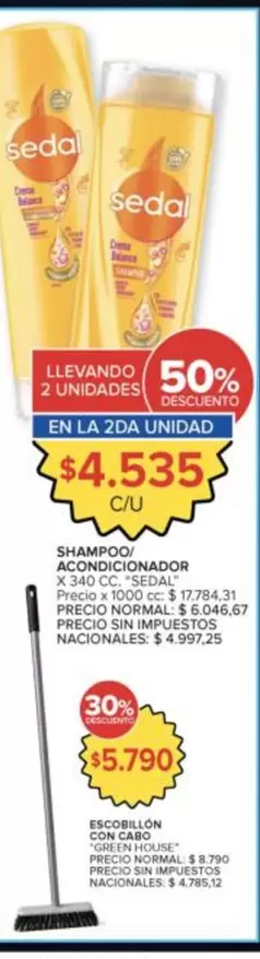 Sedal - Shampoo/Acondicionador