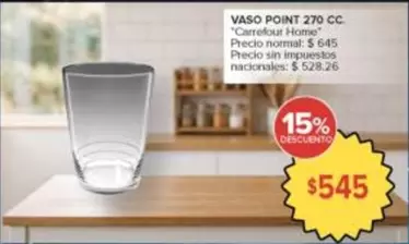 Carrefour home - VASO POINT 270 CC