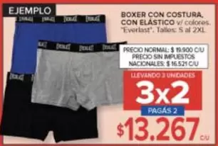 Everlast - BOXER CON COSTURA, CON ELÁSTICO