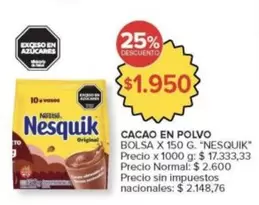 Nesquik - CACAO EN POLVO