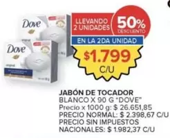 Dove - JABÓN DE TOCADOR BLANCO