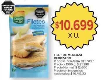 Granja del Sol - Filetes de Merluza Rebozado
