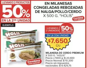 X$ - MILANESAS CONGELADAS REBOZADAS DE NALGA/POLLO/CERDO